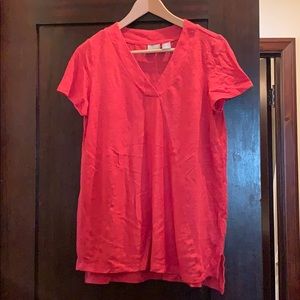Coral short sleeve tunic